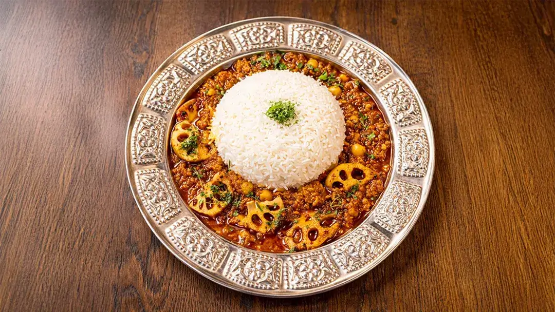 濃厚!!ジューシー粗挽き肉の蓮根チャナキーマカレー