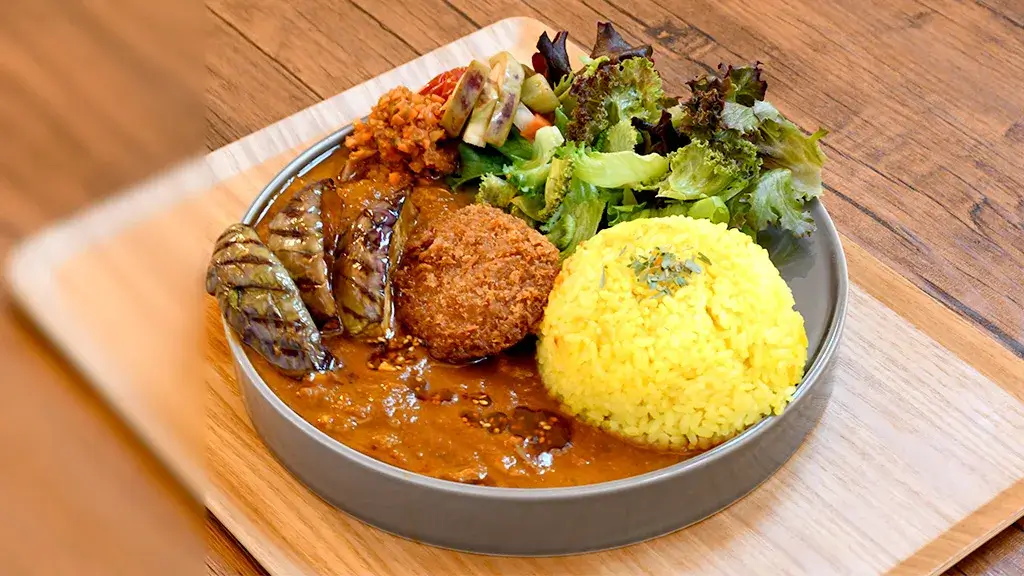 SON CAFE特製 泉州水なすと三元豚のヒレカツカレー